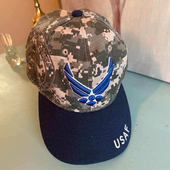 United States Air Force Digital Camo Strap Back Cap Embroidered Official License - Picture 11 of 12